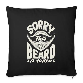 Soins de la barbe Beard Lover Hommes Barbe - Housse de coussin décorative 45 x 45 cm - noir - Devant