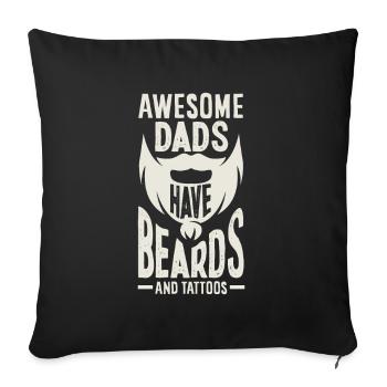 Soins de la barbe Beard Lover Hommes Barbe - Housse de coussin décorative 45 x 45 cm - noir - Devant
