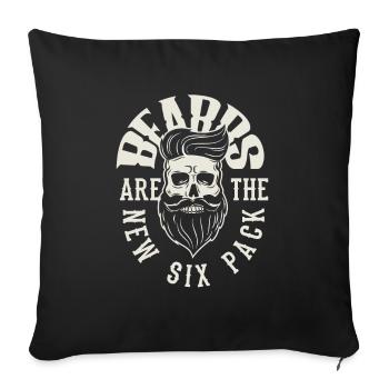 Soins de la barbe Beard Lover Hommes Barbe - Housse de coussin décorative 45 x 45 cm - noir - Devant