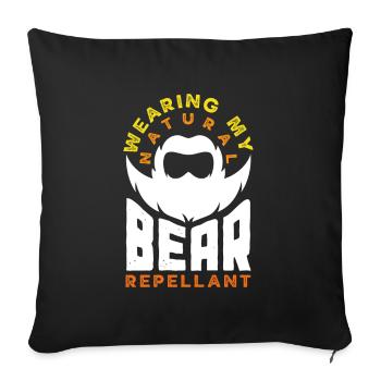 Soins de la barbe Beard Lover Hommes Barbe - Housse de coussin décorative 45 x 45 cm - noir - Devant