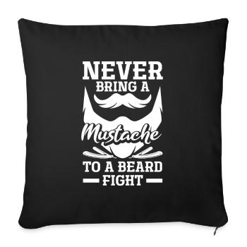 Beard Care Beard Lover Men Beard - Sofa pillowcase 17,3'' x 17,3'' (45 x 45 cm) - black - Front