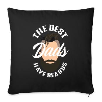 Soins de la barbe Beard Lover Hommes Barbe - Housse de coussin décorative 45 x 45 cm - noir - Devant