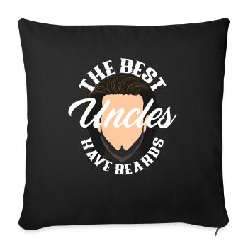 Soins de la barbe Beard Lover Hommes Barbe - Housse de coussin décorative 45 x 45 cm - noir - Devant