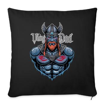 Grimmiger Wikingerkrieger Vater Kunststil - Sofakissenbezug 45 x 45 cm - Schwarz - Vorne