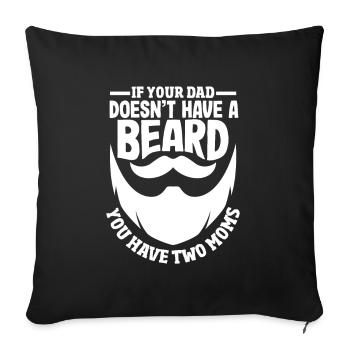Soins de la barbe Beard Lover Hommes Barbe - Housse de coussin décorative 45 x 45 cm - noir - Devant
