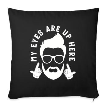 Soins de la barbe Beard Lover Hommes Barbe - Housse de coussin décorative 45 x 45 cm - noir - Devant