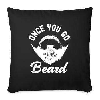 Beard Care Beard Lover Men Beard - Sofa pillowcase 17,3'' x 17,3'' (45 x 45 cm) - black - Front