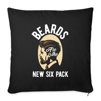 Soins de la barbe Beard Lover Hommes Barbe - Housse de coussin décorative 45 x 45 cm - noir - Devant