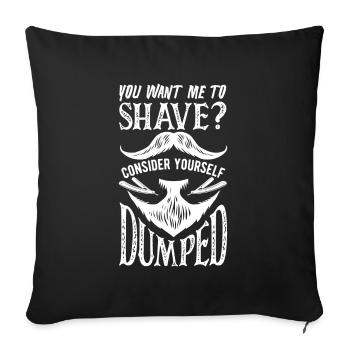 Soins de la barbe Beard Lover Hommes Barbe - Housse de coussin décorative 45 x 45 cm - noir - Devant