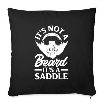 Soins de la barbe Beard Lover Hommes Barbe - Housse de coussin décorative 45 x 45 cm - noir - Devant