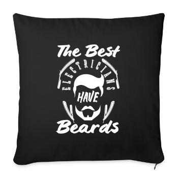 Soins de la barbe Beard Lover Hommes Barbe - Housse de coussin décorative 45 x 45 cm - noir - Devant