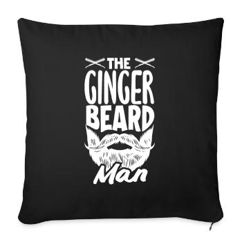Soins de la barbe Beard Lover Hommes Barbe - Housse de coussin décorative 45 x 45 cm - noir - Devant