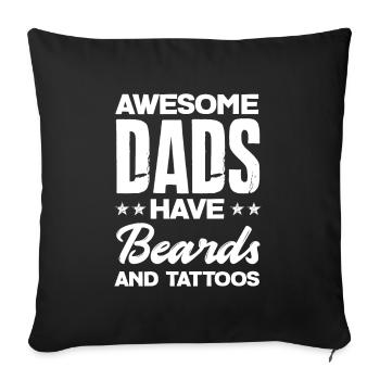 Soins de la barbe Beard Lover Hommes Barbe - Housse de coussin décorative 45 x 45 cm - noir - Devant