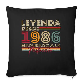 Legend since 1986 Birthday Gift - Sofa pillowcase 17,3'' x 17,3'' (45 x 45 cm) - black - Front