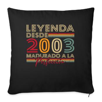 Legende seit 2003 Geburtstagsgeschenk - Sofakissenbezug 45 x 45 cm - Schwarz - Vorne