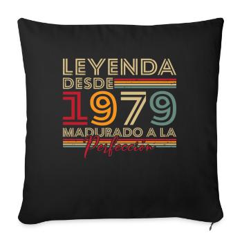 Legend since 1979 Birthday Gift - Sofa pillowcase 17,3'' x 17,3'' (45 x 45 cm) - black - Front