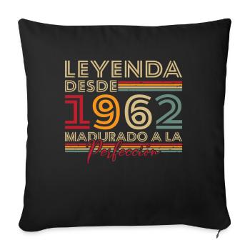 Legend since 1962 Birthday Gift - Sofa pillowcase 17,3'' x 17,3'' (45 x 45 cm) - black - Front