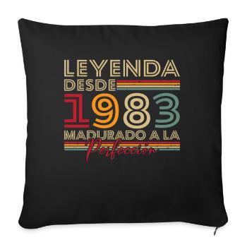 Legend since 1983 Birthday Gift - Sofa pillowcase 17,3'' x 17,3'' (45 x 45 cm) - black - Front
