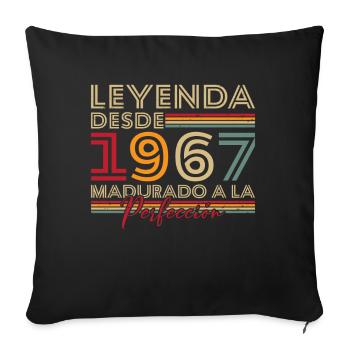 Legend since 1967 Birthday Gift - Sofa pillowcase 17,3'' x 17,3'' (45 x 45 cm) - black - Front