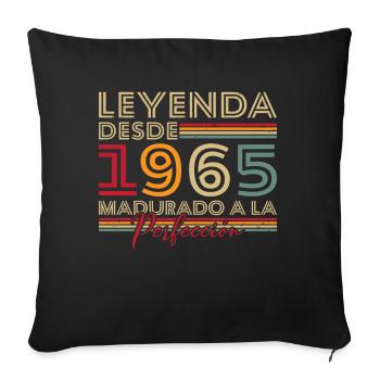 Legend since 1965 Birthday Gift - Sofa pillowcase 17,3'' x 17,3'' (45 x 45 cm) - black - Front