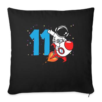 11th Birthday Boys Astronaut Birthday - Sofa pillowcase 17,3'' x 17,3'' (45 x 45 cm) - black - Front