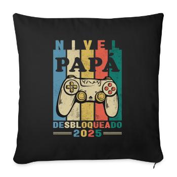 Dad 2025 Internship Funny Future Dad - Sofa pillowcase 17,3'' x 17,3'' (45 x 45 cm) - black - Front