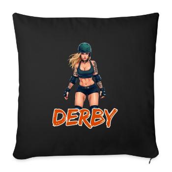Roller Girl - Sofakissenbezug 45 x 45 cm - Schwarz - Vorne