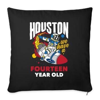 14th Birthday Boys Astronaut Birthday - Sofa pillowcase 17,3'' x 17,3'' (45 x 45 cm) - black - Front