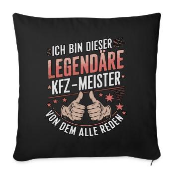 Je suis ce légendaire maître de l’automobile - Housse de coussin décorative 45 x 45 cm - noir - Devant