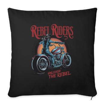 Rebel Riders Unleash The Rebel - Sofakissenbezug 45 x 45 cm - Schwarz - Vorne