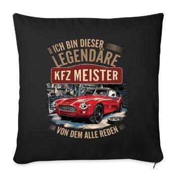 Je suis ce légendaire maître de l’automobile - Housse de coussin décorative 45 x 45 cm - noir - Devant