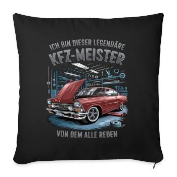 Je suis ce légendaire maître de l’automobile - Housse de coussin décorative 45 x 45 cm - noir - Devant