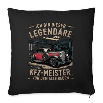 Je suis ce légendaire maître de l’automobile - Housse de coussin décorative 45 x 45 cm - noir - Devant