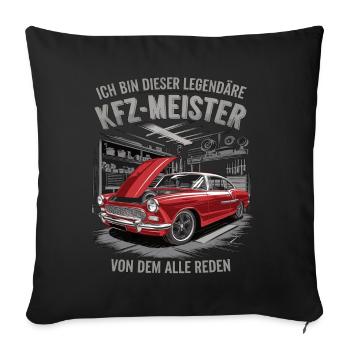 Je suis ce légendaire maître de l’automobile - Housse de coussin décorative 45 x 45 cm - noir - Devant