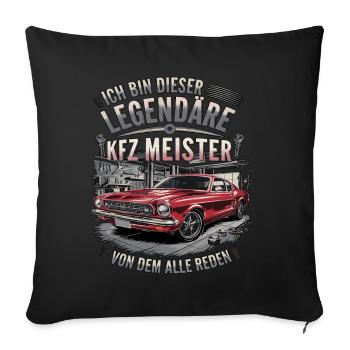 Je suis ce légendaire maître de l’automobile - Housse de coussin décorative 45 x 45 cm - noir - Devant