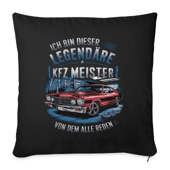 Je suis ce légendaire maître de l’automobile - Housse de coussin décorative 45 x 45 cm - noir - Devant