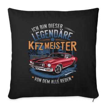 Je suis ce légendaire maître de l’automobile - Housse de coussin décorative 45 x 45 cm - noir - Devant