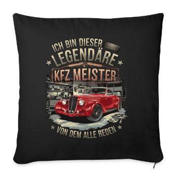 Je suis ce légendaire maître de l’automobile - Housse de coussin décorative 45 x 45 cm - noir - Devant