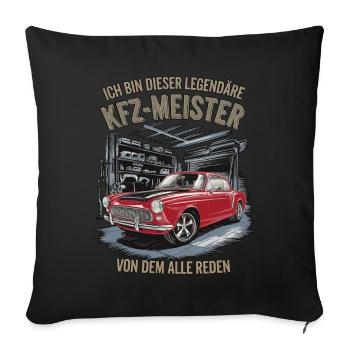 Je suis ce légendaire maître de l’automobile - Housse de coussin décorative 45 x 45 cm - noir - Devant