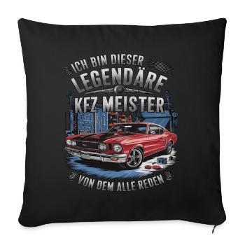 Je suis ce légendaire maître de l’automobile - Housse de coussin décorative 45 x 45 cm - noir - Devant