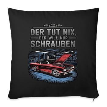 Il ne fait rien, il veut juste baiser - classique - Housse de coussin décorative 45 x 45 cm - noir - Devant