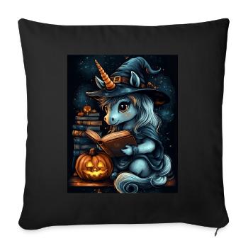 Halloween Gift Women Unicorn Men Kids - Sofa pillowcase 17,3'' x 17,3'' (45 x 45 cm) - black - Front