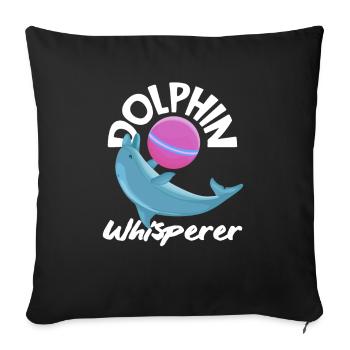 Dolphin Whisperer Player Career - Sofa pillowcase 17,3'' x 17,3'' (45 x 45 cm) - black - Front