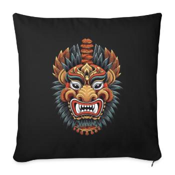 Asiatisch Drache Anime Japanisch Samurai - Sofakissenbezug 45 x 45 cm - Schwarz - Vorne