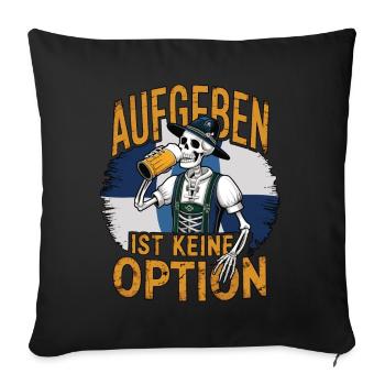 Giving up is not an option Beer October - Sofa pillowcase 17,3'' x 17,3'' (45 x 45 cm) - black - Front