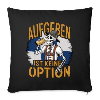 Giving up is not an option Beer October - Sofa pillowcase 17,3'' x 17,3'' (45 x 45 cm) - black - Front