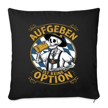 Giving up is not an option Beer October - Sofa pillowcase 17,3'' x 17,3'' (45 x 45 cm) - black - Front