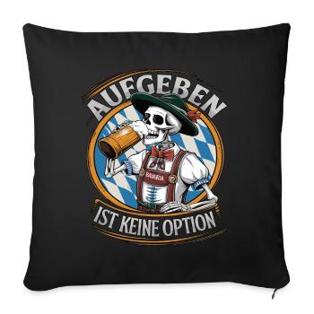 Giving up is not an option Beer October - Sofa pillowcase 17,3'' x 17,3'' (45 x 45 cm) - black - Front