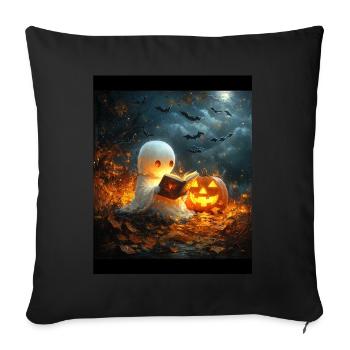 Cadeau d’Halloween Femmes Hommes Enfants Décoration - Housse de coussin décorative 45 x 45 cm - noir - Devant