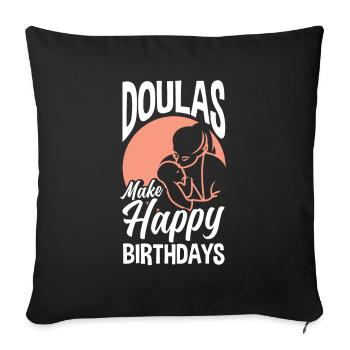 Doula Gift Doula Doulas - Sofa pillowcase 17,3'' x 17,3'' (45 x 45 cm) - black - Front